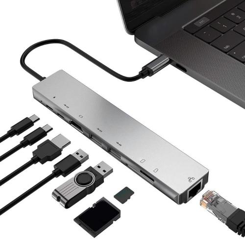 8 in 1 multipoort type C met HDMI