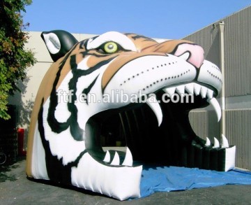 Customized Advertised Inflatable Tiger Helmet For Sport Game