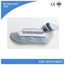 zn/zinc wheel weight clip on balance weight