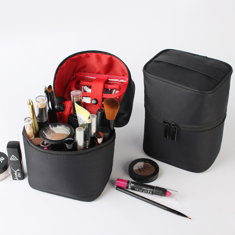 Women Trendy Luxury Travel Organizer Toiletry Beauty Make Up Bag Plain Custom Logo Cosmetic Makeup Brush Roll Bags Professional