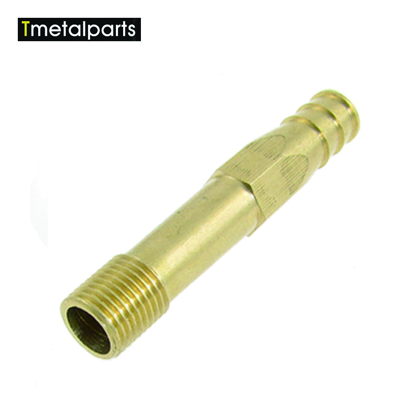 China CNC Machine Lathe turning brass tube parts with thread