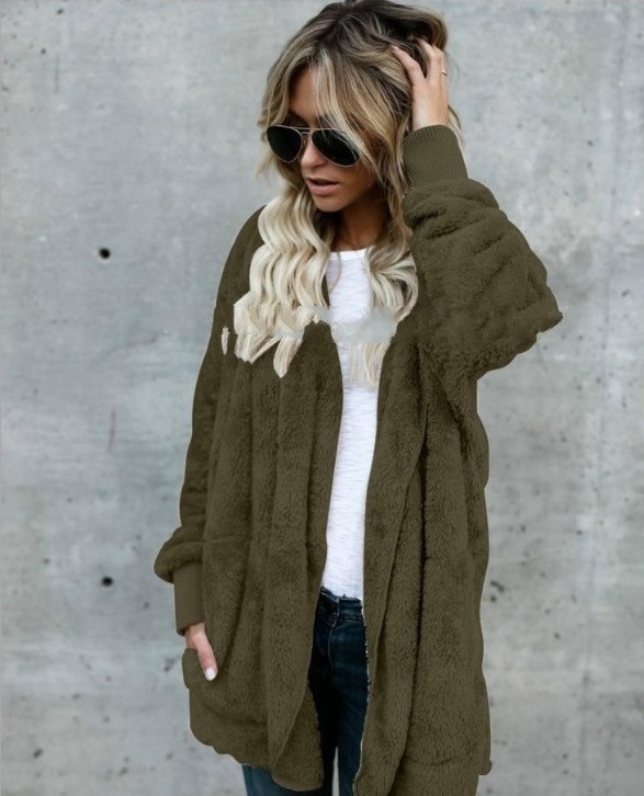 Hot style autumn/winter double flannel hooded cotton-padded coat with two sides anti-fur coat