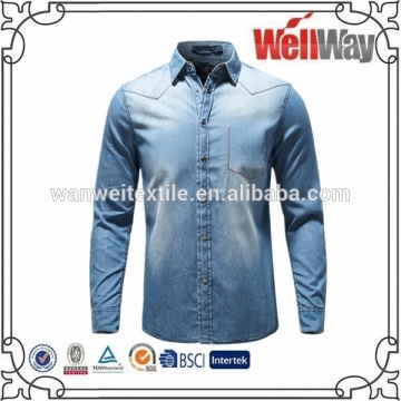 used custom clothing manufacturers wholesale western mens shirt clothing hongkong