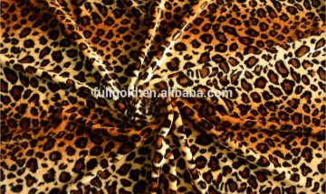 KS. spun velvet leopard print fabric