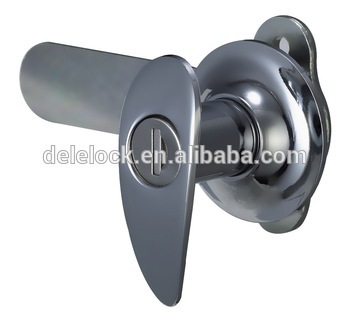 Metal cabinet door lock