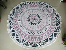 Custom printed Microfiber Round Beach Towels