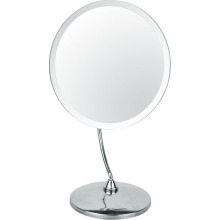Espelho de maquiagem de desktop Metal cromado