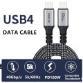 100W ناقل الحركة USB4.0 كابل بيانات تجويف نايلون