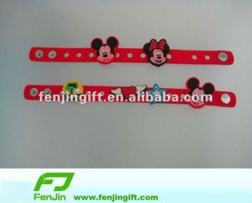 silicone rubber bracelets with charm