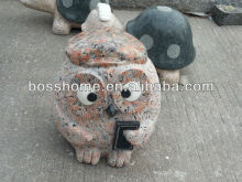 granite sculpture, owl animal sculpture
