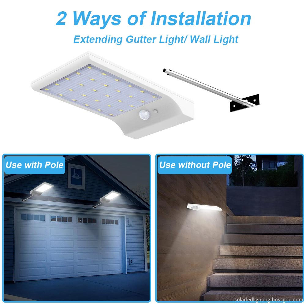 Solar-powered motion sensor wall light 