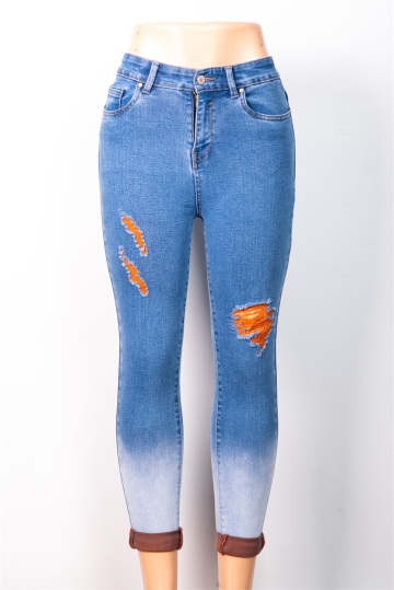 Custom Shredded Color Jeans