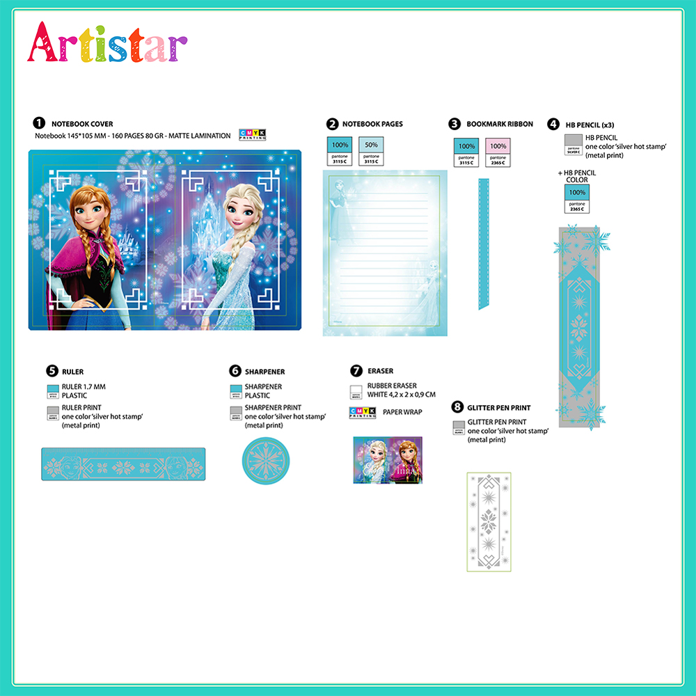 Disney Frozen Notebook Stationery Set