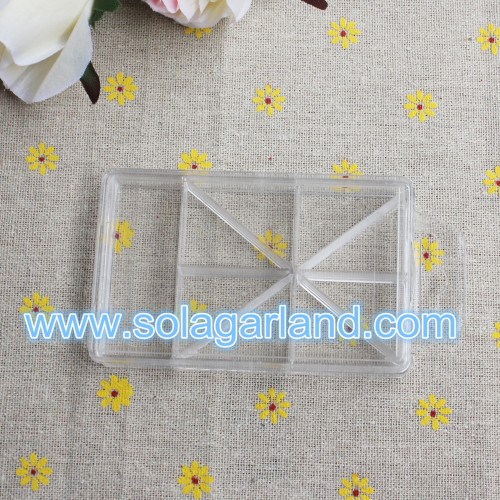 Plastic Square Jewelry Box Storage 3/6/9 Slots