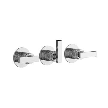 Concealed Installation Brass Double Lever Bath Mixer