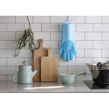 Gants en silicone avec brosse de nettoyage