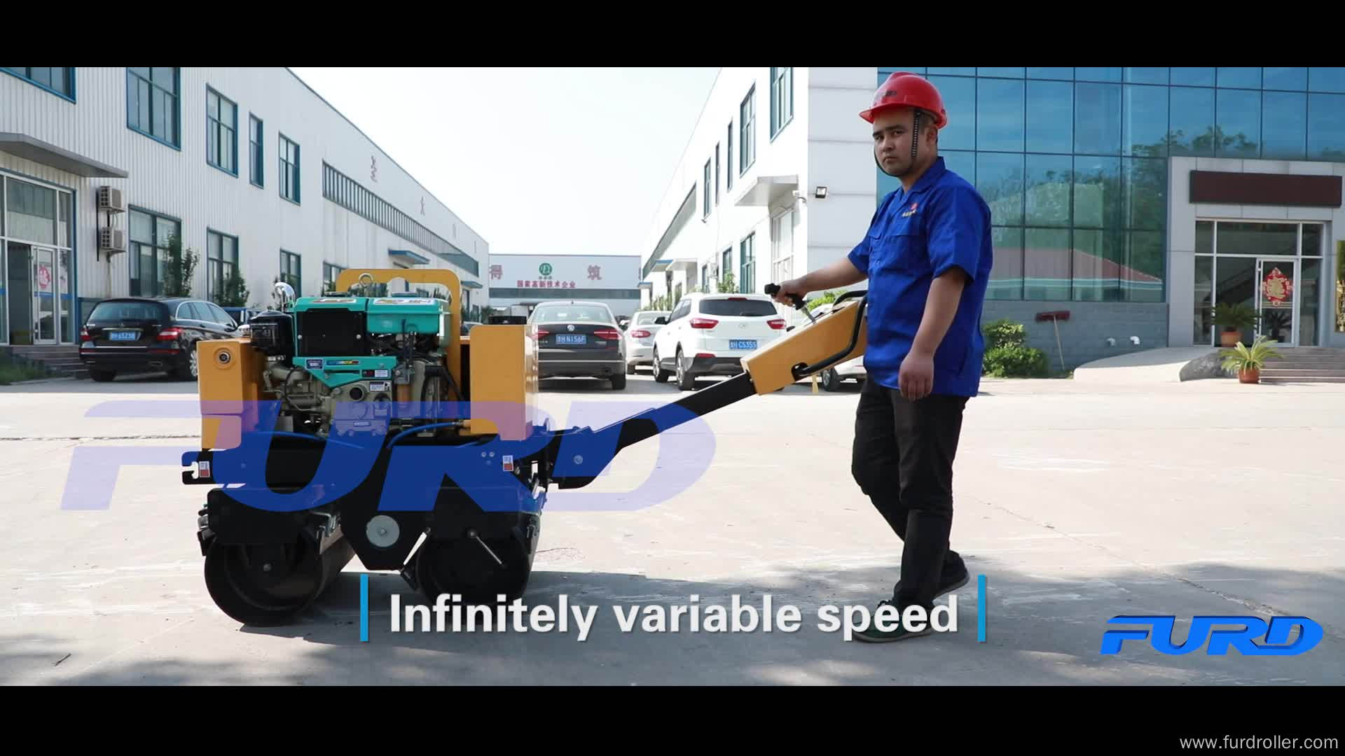 800KG Vibratory Road Roller Compactor with Imported Pump (FYL-800CS)