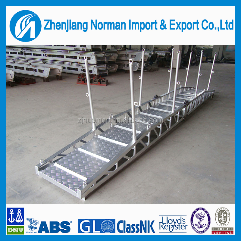 Marine flat aluminum  gangway solas boat aluminium alloy gangway