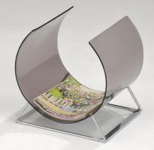 Decorative acrylic magazine rack with iron wire for storage