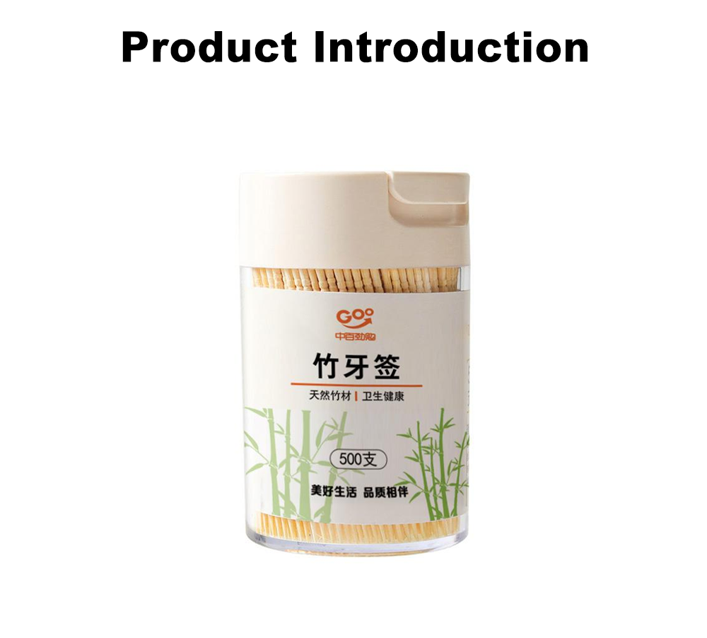500 зубочисток из натурального бамбука x 500 Count Natural Bamboo Toothpicks x
