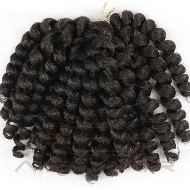 Aisi Hair 8inch Jumpy Wand Curl Crochet Braids 20 Roots Jamaican Bounce Synthetic Crochet Hair Extension for Black Women