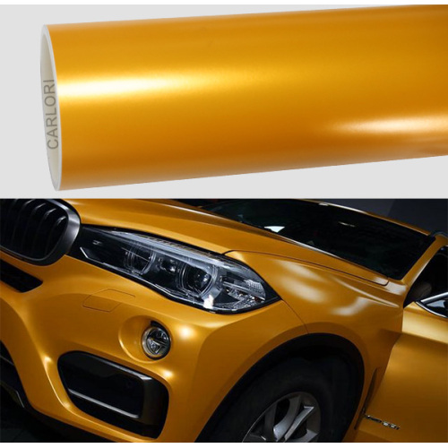 satin yellow car wrap vinyl.