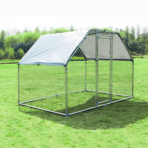 Gibbon Metal DIY Walk-in Poulailler ou Poulailler avec Couverture Imperméable Violet, Cage de Volaille de Ferme Extérieure