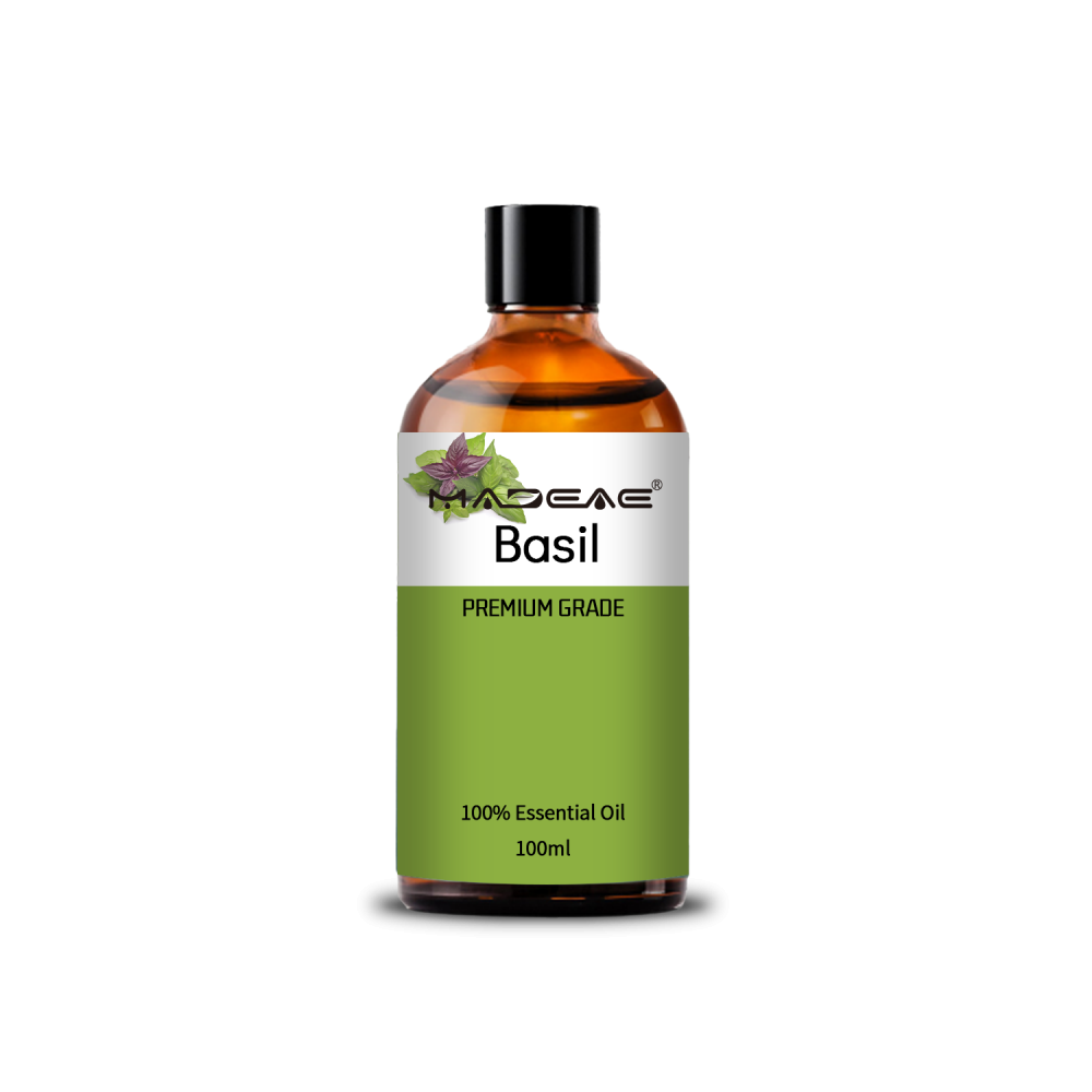 Más vendida 100% de aceite de albahaca de plantas puro para aceite de masaje