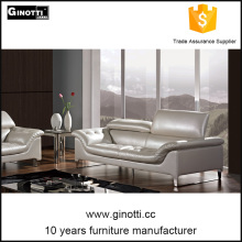 Modern white wood leather sofa