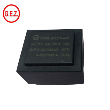 EI type case resin encapsulated low frequency transformer