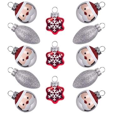 Personized Christmas Blown Glass Haning Ornaments