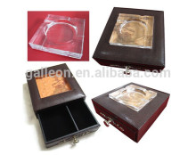 Lizard Leather Crystal Ashtray