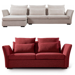 Lazy Boy Chaise Sleeper Fabric Sectional Sofa