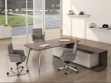 Aluminium Base Genuine Leather Boss Executive Chairs