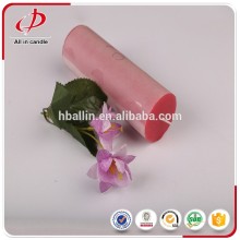 Unscented decorative pillar church candle