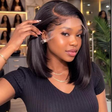 13×6 HD Lace Glueless Straight Bob Wig