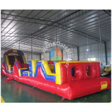 factory price giant red inflatable obstacle course, castles inflatables