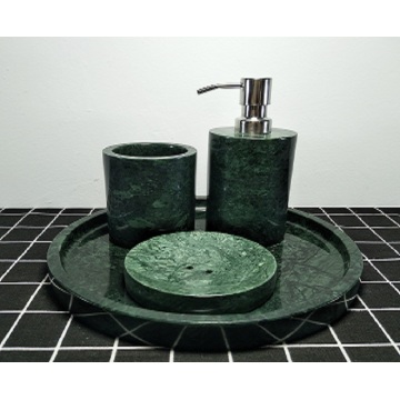 dark green marble bath bottle