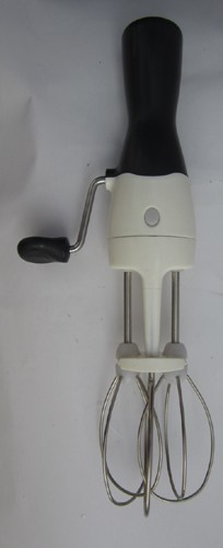 Hand Held Egg Beater Press & Spin Whisk, Beat & Whip Mixer, Kitchen Tool