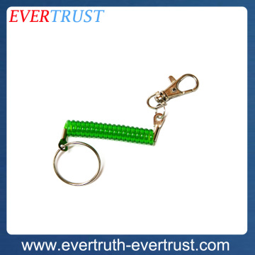promotional custom plastic elastic spiral key rings