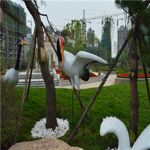 simulación de fibra de vidrio escultura animal-aves