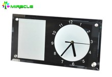 Sublimation Crystal Clock,Glass clock frame