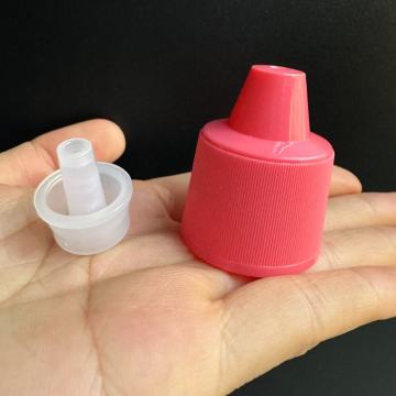 PINK Bathroom Plastic Cap with Plug 24mm 28mm