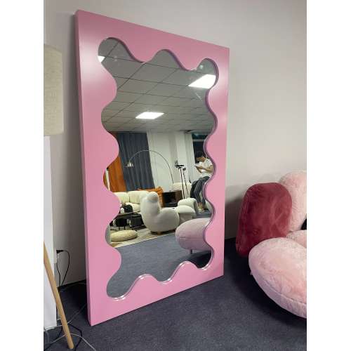 Modern Wood Wall Decorative Mirror for Living Room