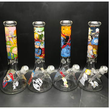 Neuartige Glasbecher-Bongs mit Comicfiguren