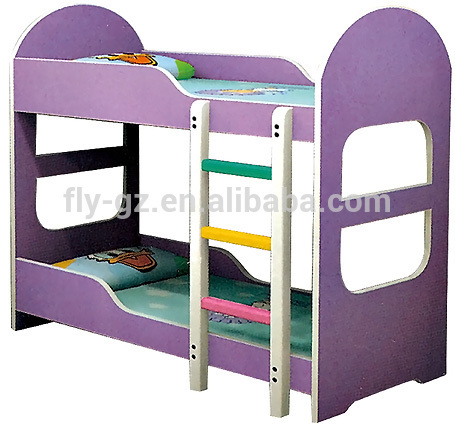 Cute design kindergarten dormitory child bunk bed