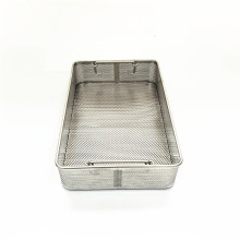 SS304 Medical Disinfection Basket with Handle