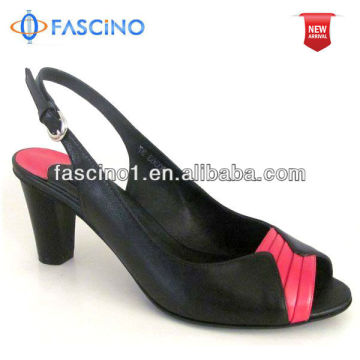 Rubber black sandal high heel