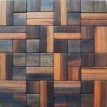 HMK12 European Style Wood Mosaic Artwork Wall Tile