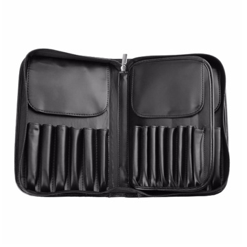 Bolso de PU negro para pinceles de maquillaje